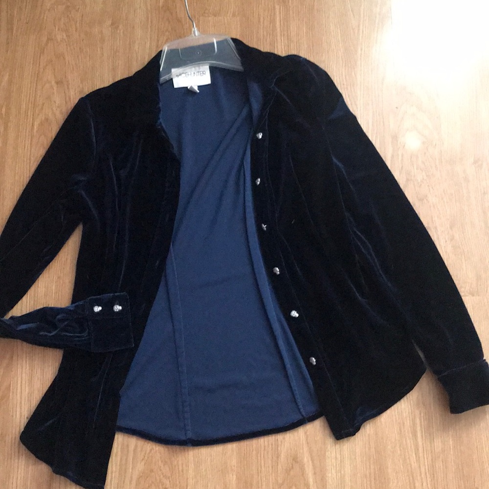 Blue Velvet Skull Cardigan